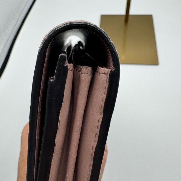 Gucci Pink Embossed Leather Long Wallet In Pristine Condition Rose Pink - Picture 12 of 16